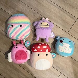Lot bundle of 5 authentic Squishmallows
